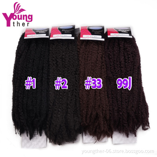 Wholesale Synthetic Zizi Crochet Afro Kinky Curly Twist Extensions Braiding Hair 110g Ombre Marley Braids